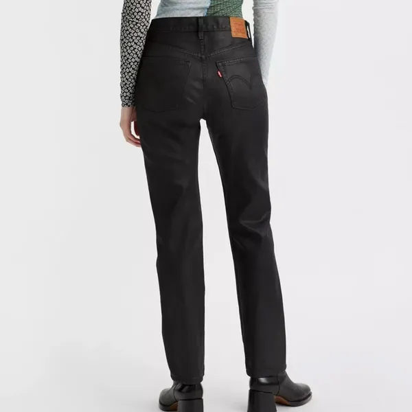 Levi’s Black Wax Coated High Waisted Jeans - Image 5