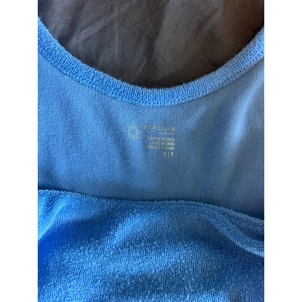 Aerie Offline Blue Cropped Tank - Small - Image 3