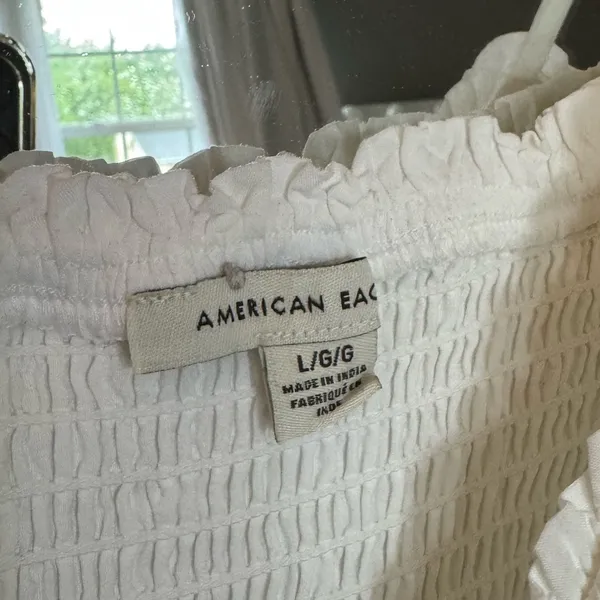 American Eagle Outfitters White Babydoll Tank Top - Image 2