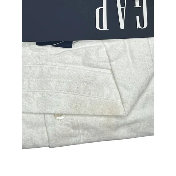 Gap Linen Button Down Shirt Women White Long Sleeve Relaxed Fit - XXL - Image 4