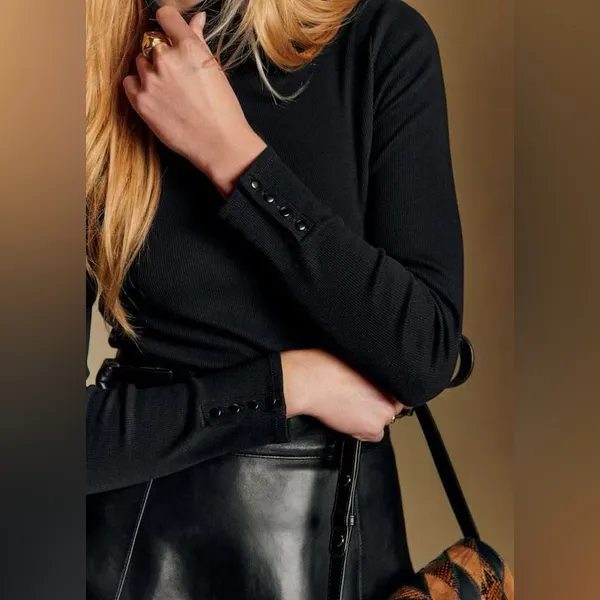 Sézane FELIX JUMPER in Black, M - Image 2