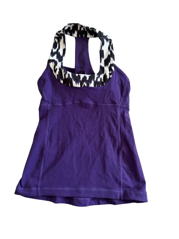 LULULEMON Purple Animal Print Tank Top Size 4 - Image 6