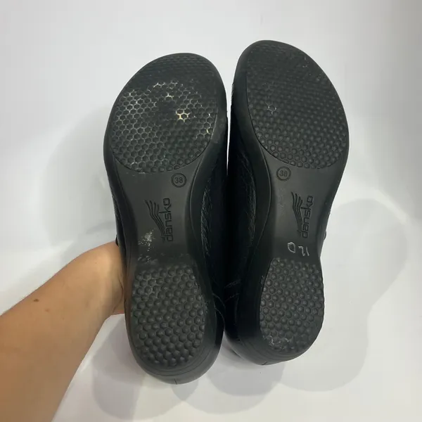 Dansko Franny black leather comfort shoes women's size 38‎ 7.5 business casual - Image 7