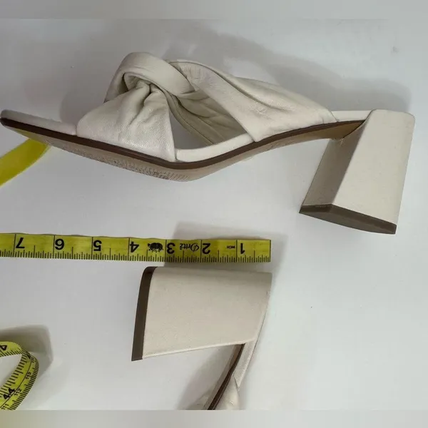 Everlane The Day Twist Heel Slip On Sandal Nappa Leather Cream Size 7.5 - Image 11