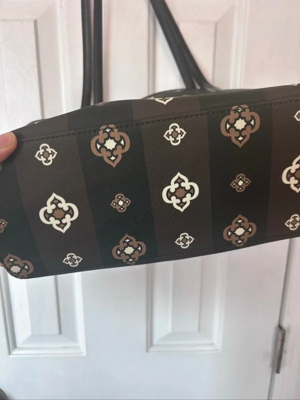 Brighton F328072 Brown & Black Leather Tote Bag Purse - Image 3