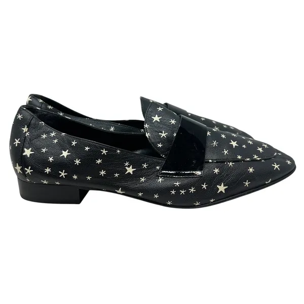Diane von Furstenberg Lafayette Star‎ Leather Loafers Black Size US 9.5 - Image 7