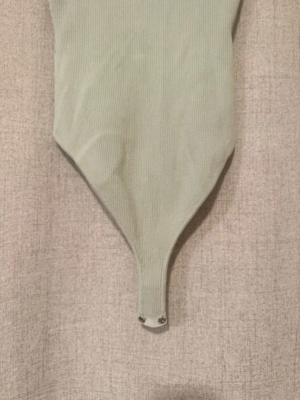 Zara NWT Ribbed Scoop Neck Tank Bodysuit | L - Image 6