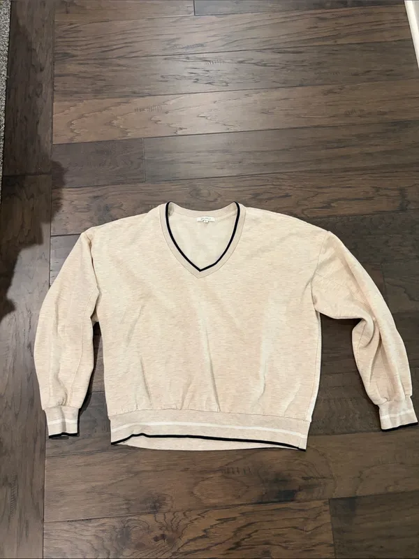 Z Supply V-Neck Sweatshirt Sz S - Image 4