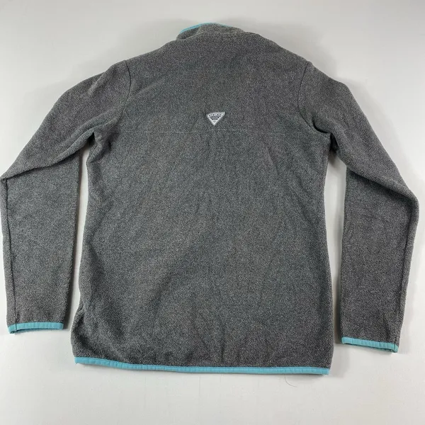 Columbia‎ 1/4 Snap Jacket Womens Small Gray T-Snap Fleece Long Sleeve Ladies - Image 5