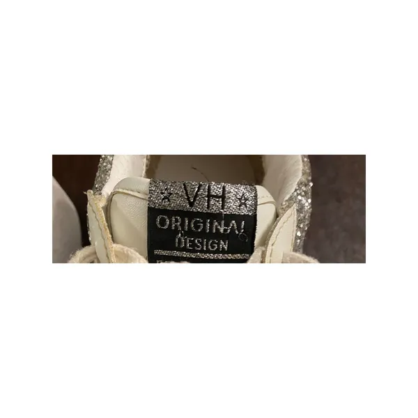 Vintage Havana Ream Sneakers White Glitter Pink Star Platform‎ Distressed 8.5 9 - Image 9