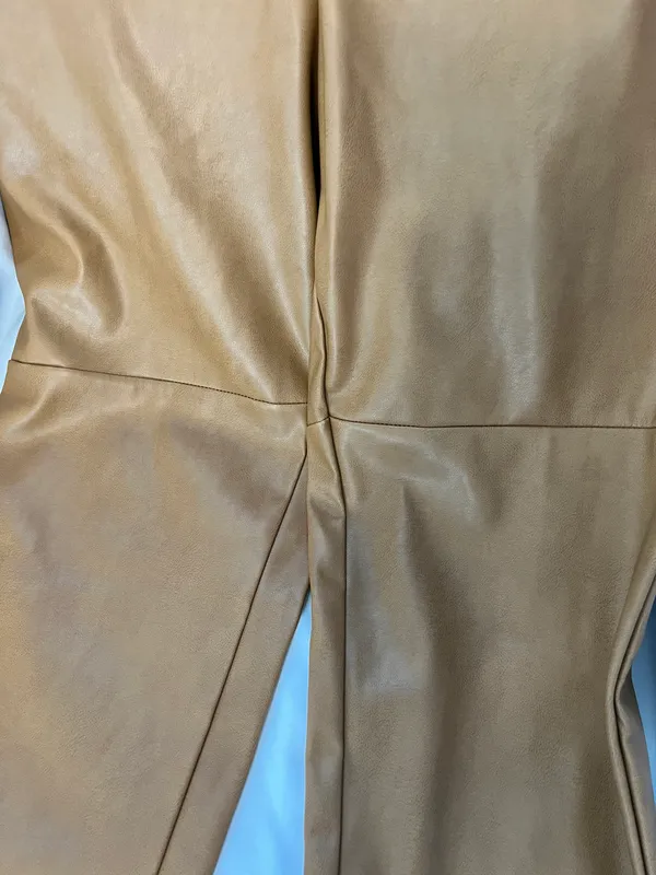 Sonoma Denise Bidot Faux Leather Straight Leg Pants In Coffee Size 2X - Image 5