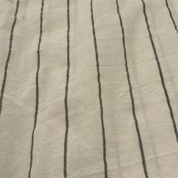 Sienna Sky Cotton White Navy Striped Wide Leg Paperbag Waist Cotton Pants Medium - Image 2