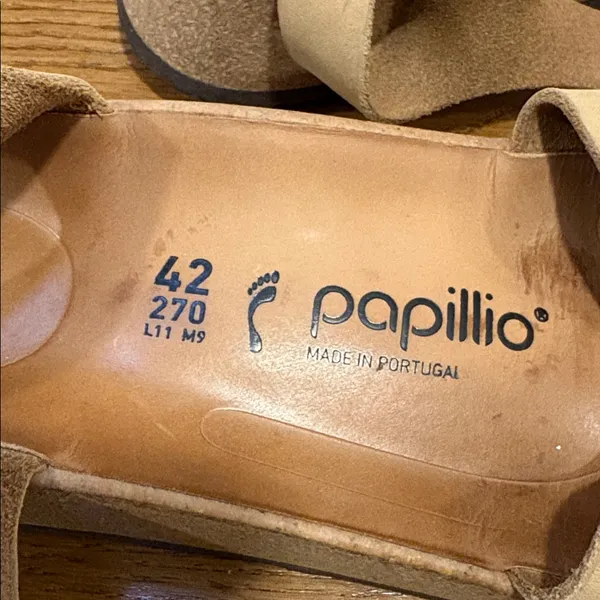 Birkenstocks | Papillo Brand Sandals Ankle Buckle Size 42 Women 11.5 Neutral Tan - Image 3