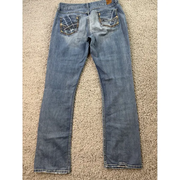 BKE Denim Culture Bootcut Jeans Blue Medium Wash Stretch 34x31.5 - Image 10