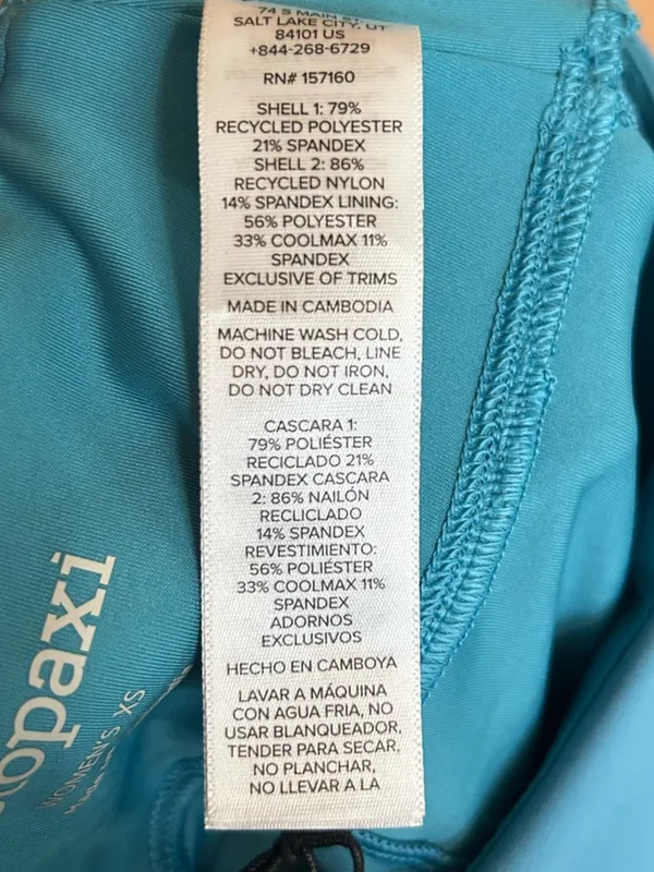 NWT Cotopaxi Women’s Verso Hike Tights Workout Leggings Poolside Blue Size XS - Image 10