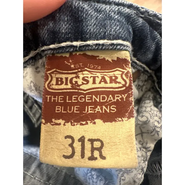 Big Star Sweet Boot Ultra Low Rise Jeans Medium Wash western Flap Pocket 31R - Image 8