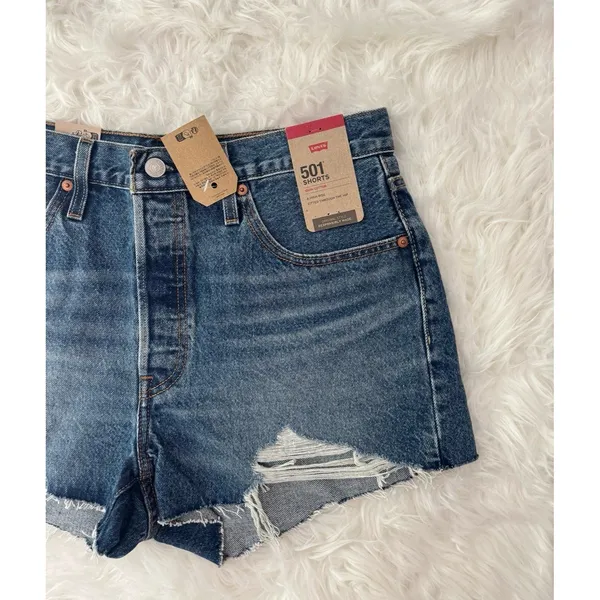 Levi’s 501 Original Fit High Rise Women's Shorts 31 - Image 4