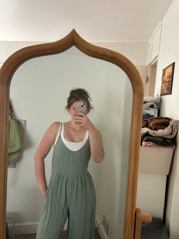 Boutique sea foam green jumpsuit - Image 2