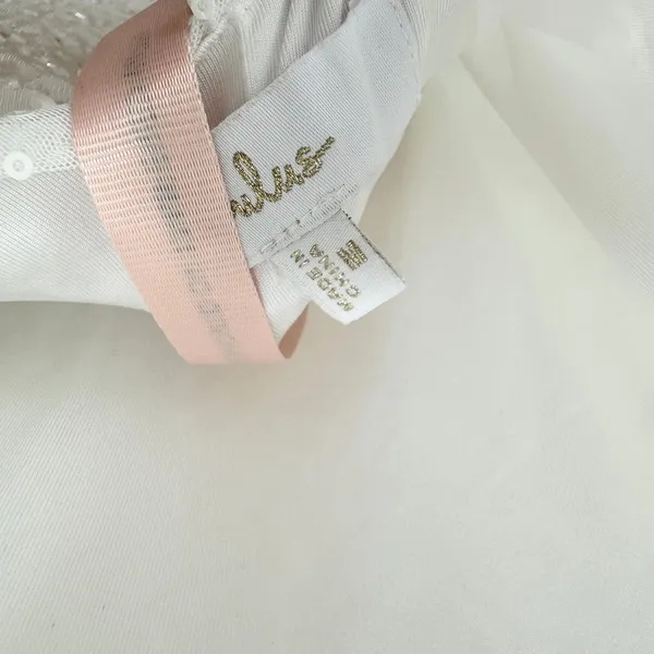 Lulus Mariani White Sequin Beaded Backless Long Sleeve Maxi Dress Medium NWT - Image 12