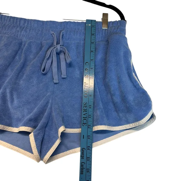 Daily Practice Blue Terry Cloth Dolphin Shorts Elastic Waist Drawstring Size LL‎ - Image 6