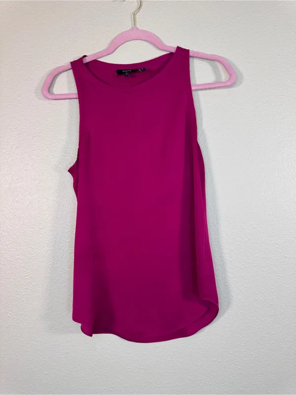 Theory Magenta Pink Silk Sleeveless Blouse Womens S Classic Corpcore Fall Top - Image 7