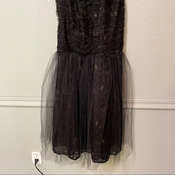 Monique Lhuillier Black Lace Sleeveless Mermaid Dress Formal Womens 0 Whimsigoth - Image 4