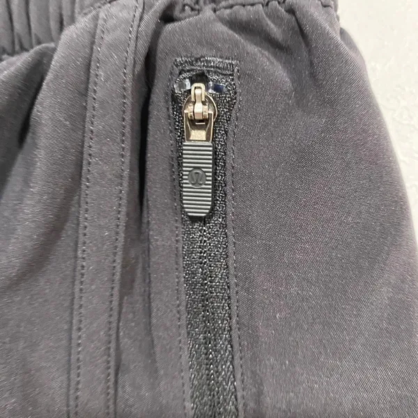 Lululemon Size 8 Black Running Shorts Zip Pockets Athletic Workout - Image 9