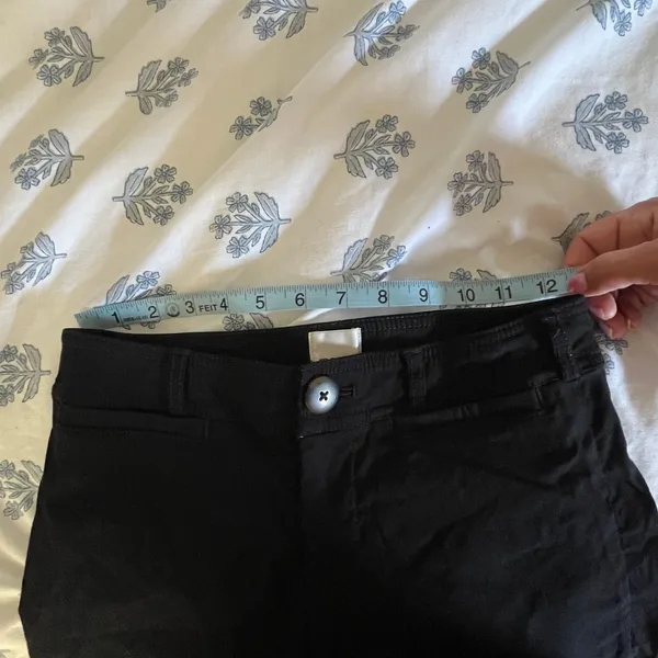 Maeve Anthropologie‎ The Collete Black Wide Leg Cropped Pants High Rise 27P - Image 9