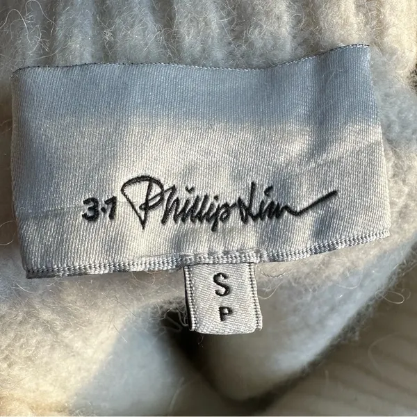 3.1 Phillip Lim Wool Alpaca Blend Cropped Mock Neck Sweater S | Quiet‎ Luxury - Image 5