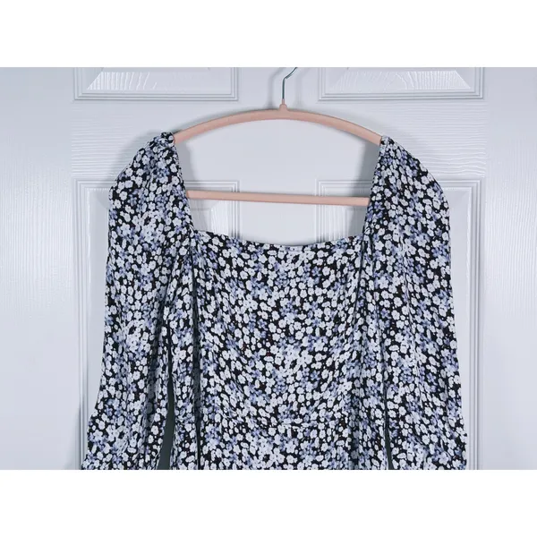 Abercrombie & Fitch Ditsy Floral Midi Dress Size M Tall Cottage Prairie Romantic - Image 5