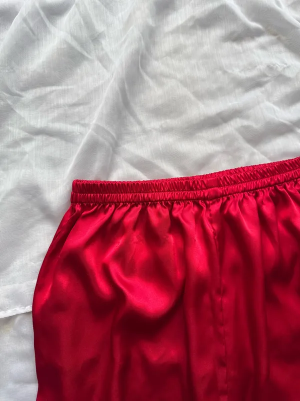 Victoria’s Secret Vintage Gold Label red Satin Pajama Pants - Image 4