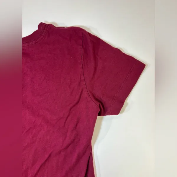 Nike Burgundy Tee with Gold Accents - Image 9