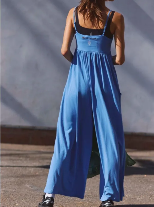 FP Movement by FP Hot Shot Strappy Onesie in Light Cobalt sz L NWT $80R - Image 3