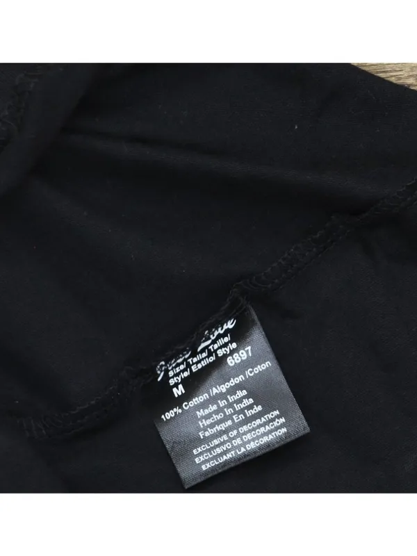 NWT Just Love 100% Cotton Sleepwear Pajama Set Top & Pants 92278961 Black M - Image 10