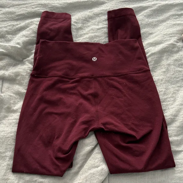 Lululemon Athletica Burgundy Leggings - Image 2