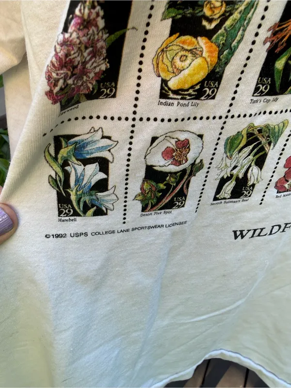 Fruit of the Loom Vintage 1992 Postage Stamps Tee Shirt Collector USA BEST XL Top 90 - Image 4