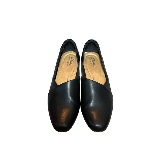 Clarks Juliet Palm Black Leather Loafers Slip-On Comfort Shoes Women’s US 9.5 - Image 2