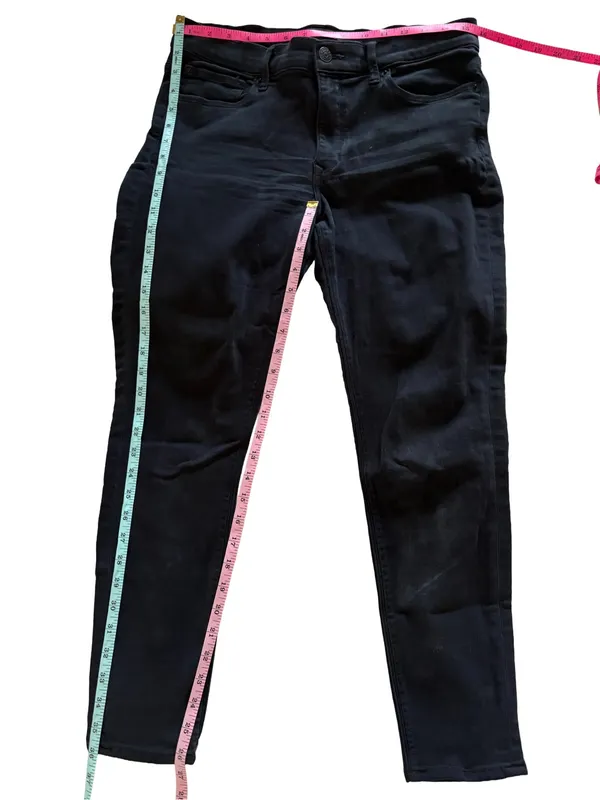 Express Stretch Mid Rise Leggings Size 10S Black - Image 4