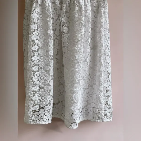Abercrombie & Fitch A Line Lace-Trim Mini white Dress - Image 7