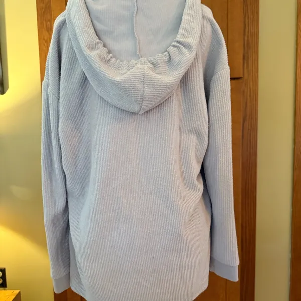 Ocean Drive V-Neck Hooded Lightweight Sweatshirt - Image 2
