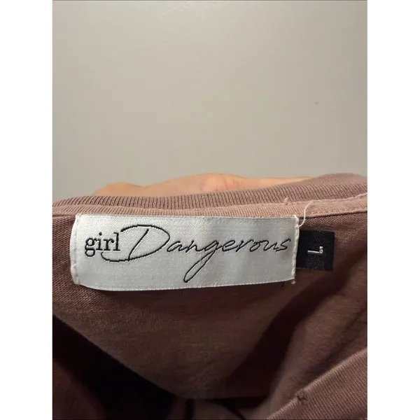 Girl Dangerous Roma Italia Long Sleeve Distressed Shirt 100% Cotton Size L - Image 3