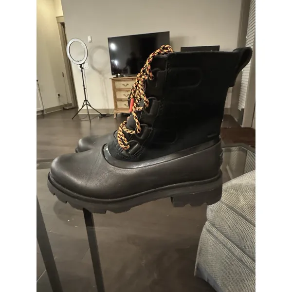 Sorel Women's Lennox Street Lace Boots Black Size 8 Waterproof - Image 2