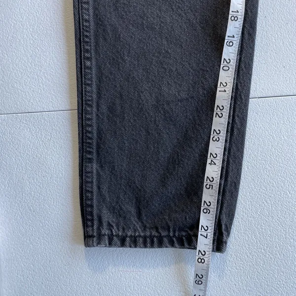 Arizona Jeans Womens Size 7 Highest Rise Mom Jeans Faded Black Denim Pockets - Image 11