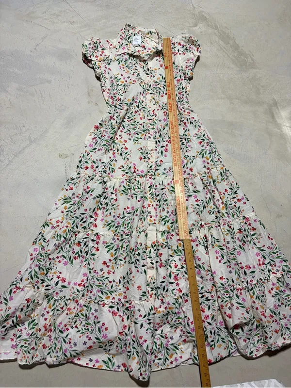 Misa Los Angeles Cream Floral Button-Front Maxi Dress small - Image 6