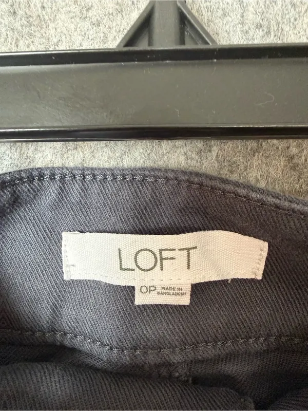 Loft Womans 0P Gray Business Casual The Palmer Wide Leg Cropped Pants - Image 2