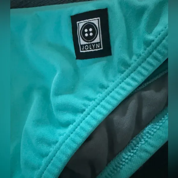 Jolyn Clothing “Midl” Aqua Bikini Bottom - Image 3