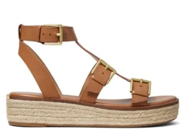 MICHAEL KORS Women's Acorn Ankle Strap Espadrille Sandals - Image 3