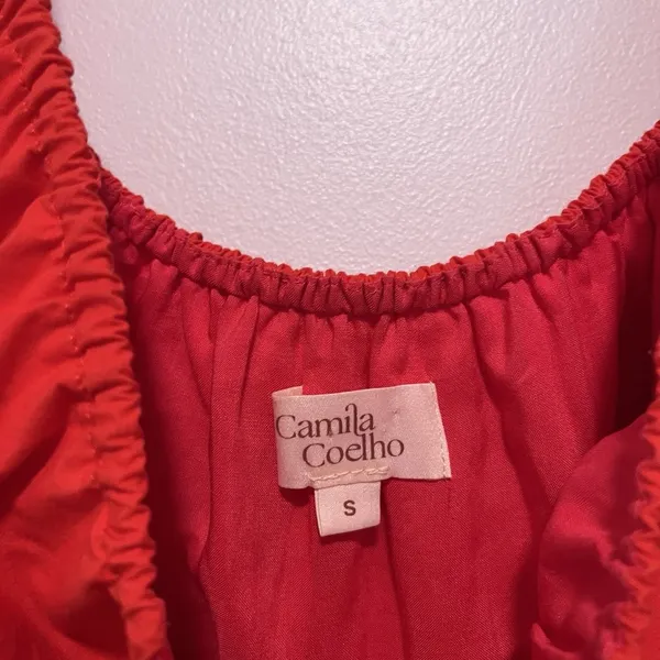 Camila Coelho Red Archer Off Shoulder Mini Dress Size Small‎ - Image 4