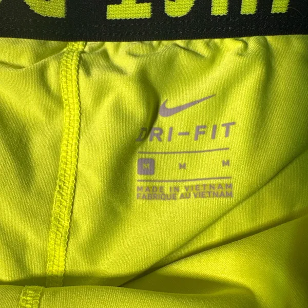 Nike Black Shorts with Neon Yellow Interior - Image 5