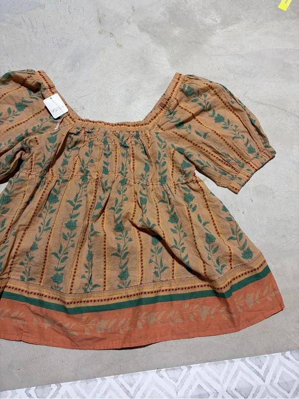 Free people Santorini Boho Square-Neck Peasant Top small - Image 3